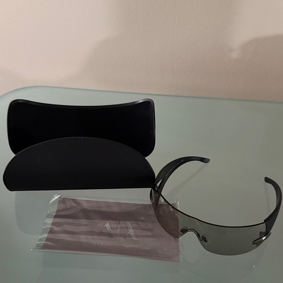 NEW BVLGARI Black/gray Sunglasses w/Armani Exchange case+cleaning cloth ITALY - Picture 11 of 16